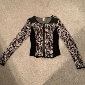 Cache zip up sweater